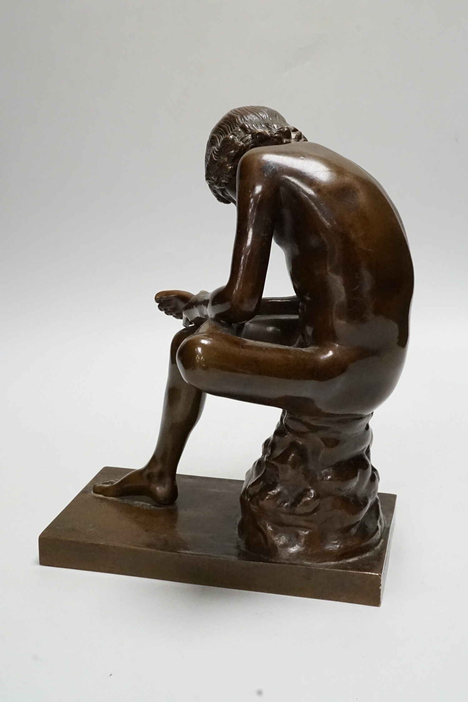 A bronze model of Spinario, F. Barbedienne foundry, 24cm